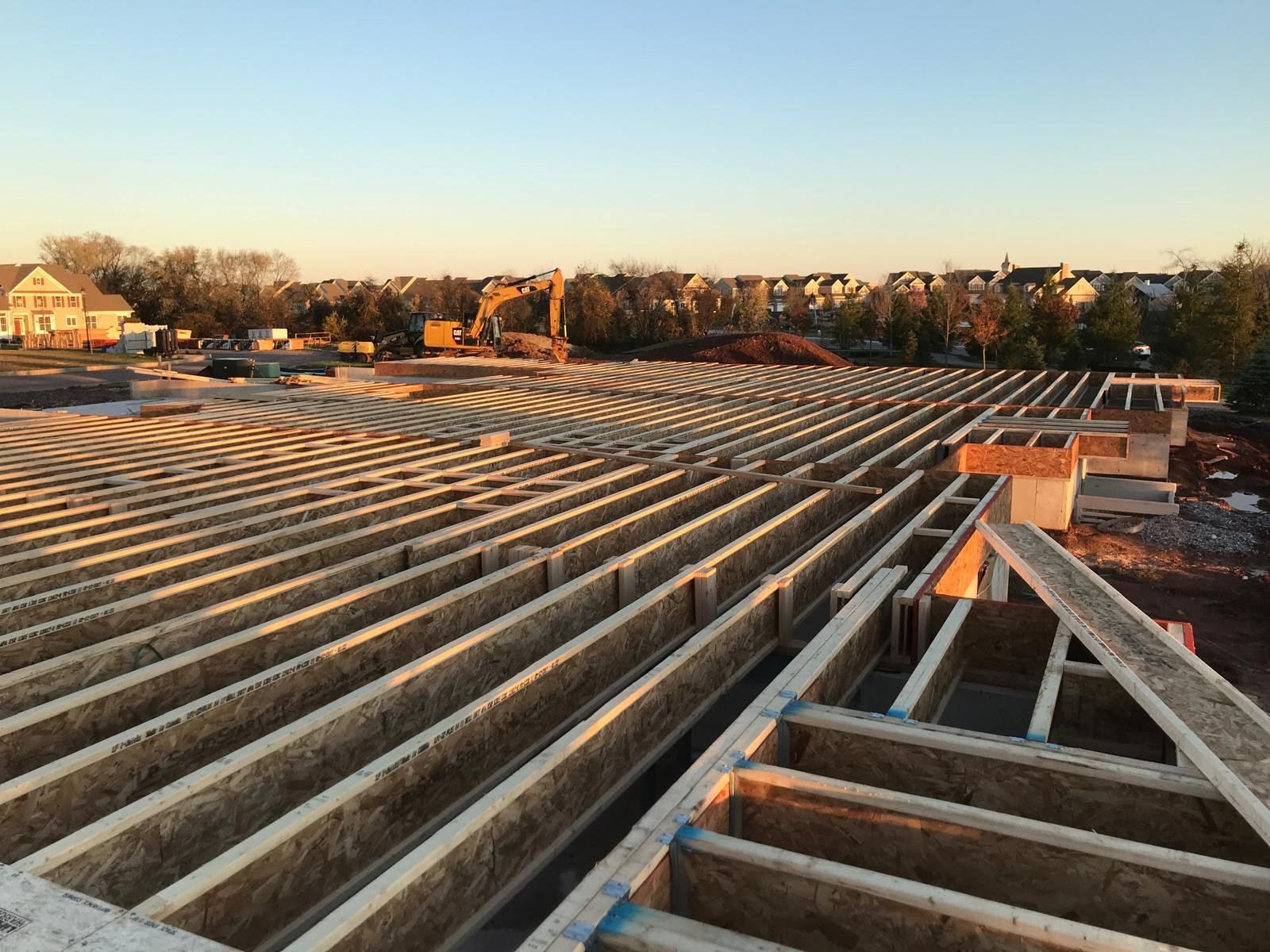 Lake Forest Construction crew on a residential framing job site